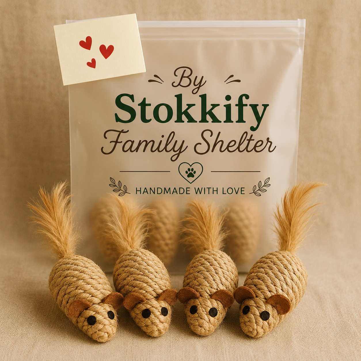 Stokkify Natural Mouse Toys