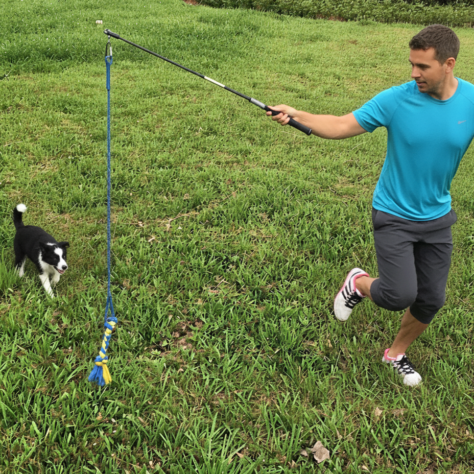 LPW Interactive Dog Flirt Pole Training Toy