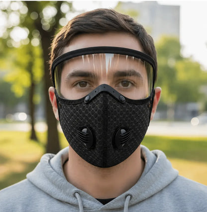 🛡️ Tactical Carbon Defense Mask – Breathe Safer in Dust, Haze & Harsh Conditions