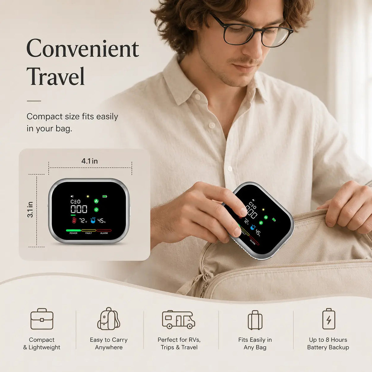 Seurico™ 6-in-1 Smart Home Environment Monitor
