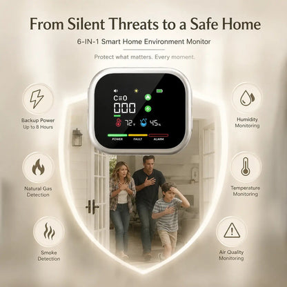 Seurico™ 6-in-1 Smart Home Environment Monitor