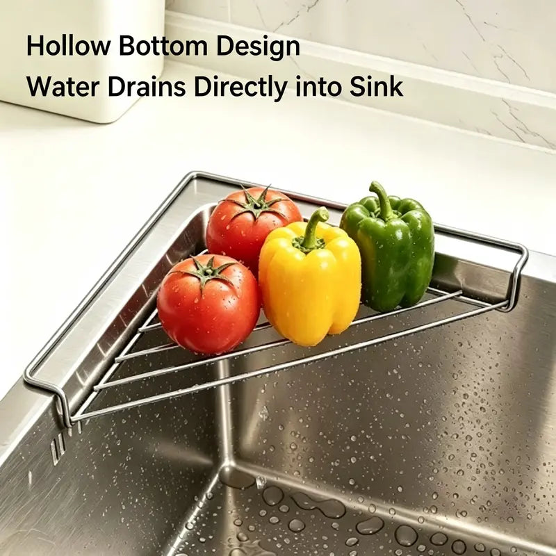 Stainless Steel Corner Sink Shelf