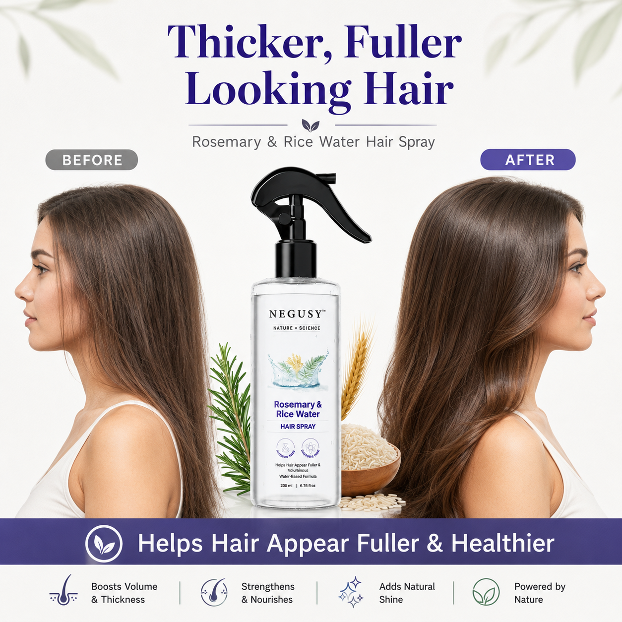 Rosemary + Rice Water Daily Hair Mist