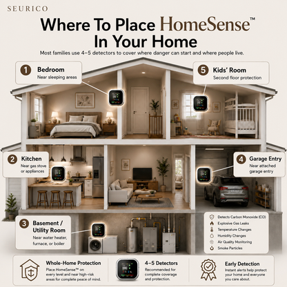 Seurico™ 6-in-1 Smart Home Environment Monitor