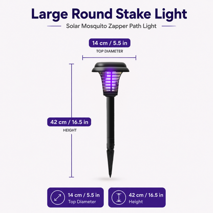 🔥 Solar Mosquito Zapper Light – Outdoor Garden Stake Lamp, UV Insect Killer
