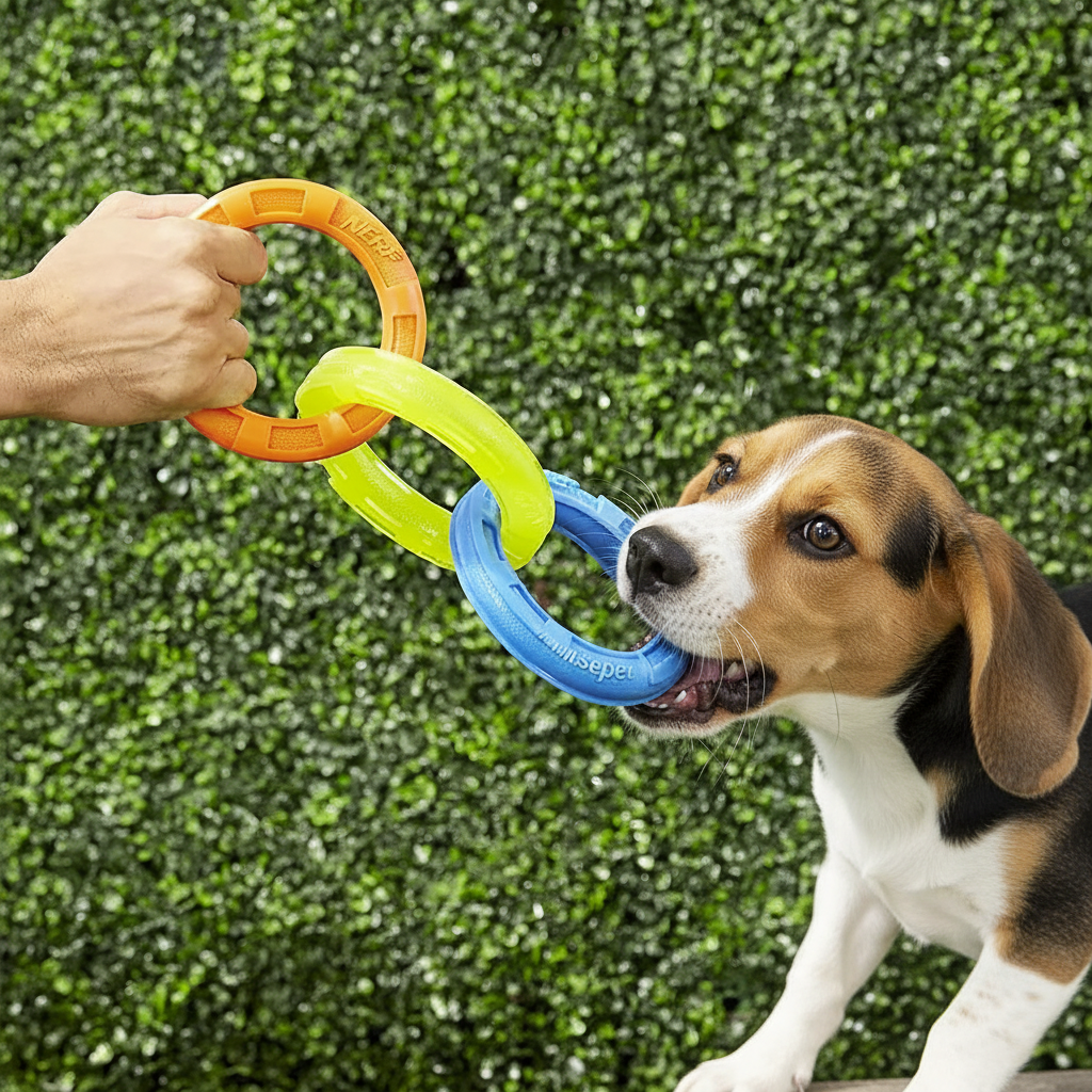 LPW Durable 3-Ring Dog Tug Toy
