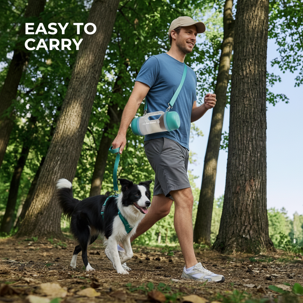 LPW Travel Dog Water & Food Bottle (Dual Chamber)
