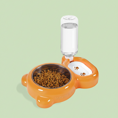 LPW Automatic Cat Food & Water Bowl Set