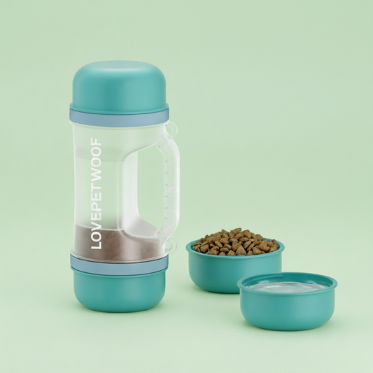 LPW Travel Dog Water & Food Bottle (Dual Chamber)