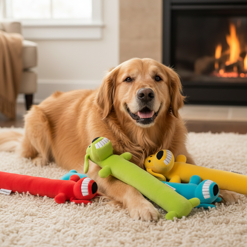 LPW Squeaky Dog Toy Set (Pack of 4)